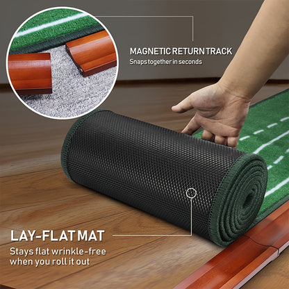 Nextra® Golf Putting Mat with Ball Return