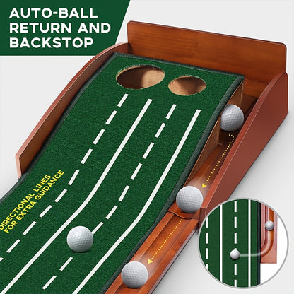 Nextra® Golf Putting Mat with Ball Return