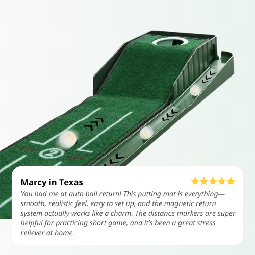 Nextra® Golf Putting Mat with Ball Return Pro